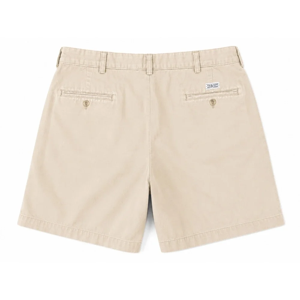 Polo Ralph Lauren Chino Shorts Men's 38‎ Beige Pleated Classic Fit 8